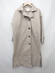 ■ GYDA ジェイダ 大人女子 パイピング 長袖 ロング コート サイズF ベージュ系 レディース P  【1404040016394】のサムネイル
