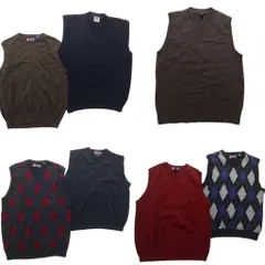 古着卸 まとめ売り ブランドMIX ベスト セーター 7枚セット (メンズ M ) バナナリパブリック チャップス LEE 中古 古着 NC3327