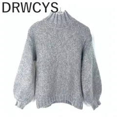 ドロシーズ DRWCYS ハイネックニット バルーンスリーブ モヘヤ 可愛い ざっくり編み ライトグレーのサムネイル