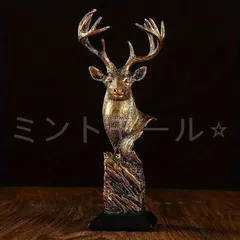 特大　鹿　角　カリブー　トナカイ　オブジェ　インテリア 特大 超リアル 茶色 壁掛け 鹿 オブジェ 木製風 剥製 インテリア