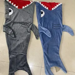 サメ寝袋 マーメイドブランケット 着る毛布 フランネル 寝袋 子供用 ひざ掛け 人魚 防寒 保温 暖かい 柔らかい 可愛い 優しい肌触り 防寒 部屋着 誕生日 クリスマス プレゼント ギフト senting06のサムネイル