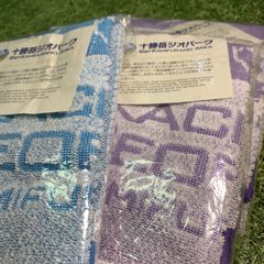 未使用 十勝岳ジオパーク 今治タオル 水色／紫色