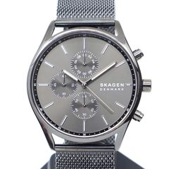 スカーゲン SKAGEN HOLST クロノグラフ チャコール スチールメッシュウォッチ グレー メンズ 腕時計 おしゃれ SKW6608 25-M-865