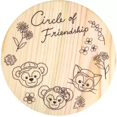 【中古】コースター ダッフィー＆シェリーメイ＆ジェラトーニ 木製スーベニアコースター 「ダッフィー＆フレンズのサークル・オブ・フレンドシップ」 東京ディズニーシー限定 メニュー注文特典