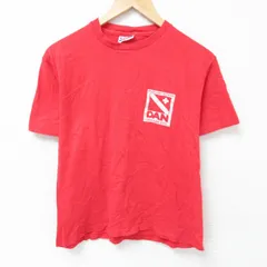 M/古着 ヘインズ 半袖 ビンテージ Tシャツ メンズ 80s DAN コットン クルーネック 赤 レッド 25jun11 中古