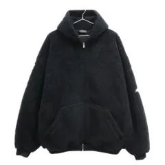 BALENCIAGA (バレンシアガ) 23AW OUTERWEAR ZIP-UP HOODIE アウターウェアフェイクシアリングジップブルゾン ボアジャケット ブラック 768694 TKQ26のサムネイル