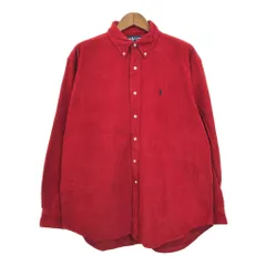 RALPH LAUREN ラルフローレン BLAIRE ボタンダウン コーデュロイ 長袖シャツ レッド (メンズ XL) 中古 古着 T2808