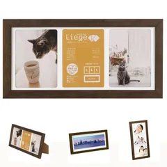 【数量限定】ブラウン 木製 3面 Lサイズ FWLGC-BRL3 シャリテ リエージュ フォトフレーム HAKUBA ハクバ