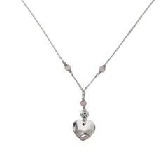 Christian Dior クリスチャンディオール ネックレス シルバー / ハート ロゴ ネックレス / ペンダント チェーン / アクセサリー ジュエリー【レディース】【中古】