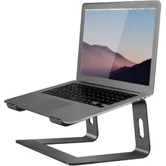 Orionstar ノートパソコンスタンド アルミニウム製 ノートパソコンライザー Mac MacBook Air Pro 10～15.6インチのノートパソコンに対応 人間工学に基づいたエレベーターホルダー, ブラック