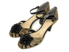 ピッティ pitti feminine パンプス セパレート メッシュ フラワー 23 黒 ベージュ