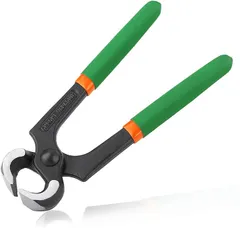 LEONTOOL 喰切りニッパー 強力 エンドニッパー 喰切ニッパー 釘抜き 釘のカット ワイヤーカッター エンドカッター 大工道具 プロ 全長165mm( グリーン-オレンジ,  165mm)のサムネイル