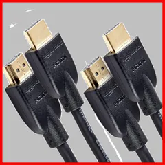 【即日発送】ケーブル HDMI ハイスピード 4K ARC対応 1.8m ベーシック 2本セット（タイプAオス - タイプAオス）ブラック