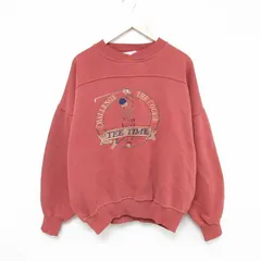 XL/古着 長袖 スウェット メンズ 00s ゴルフ 刺繍 大きいサイズ クルーネック エンジ系 25jun04 中古 スエット トレーナー トップス