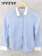 ◇ MACPHEE マカフィー TOMORROWLAND 装飾 長袖 シャツ 38 ブルー レディース 【中古】 【1002799831185】