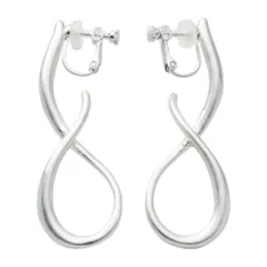 【ヴィンテージシルバー×イヤリング】[Cream dot. クリームドット公式] イヤリング レディース  金属アレルギー ニッケルフリー ネジ式 大ぶり ニュアンス クロス 変形 立体 ヴィンテージ調 艶消し マット 大人 