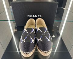 【未使用品】CHANEL　シャネル　フラットシューズ　エスパドリーユ　スリッポン　レディース　37