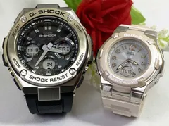 恋人たちのGショックペアウオッチ G-SHOCK BABY-G ペアウォッチ  カシオ 2本セット   電波ソーラー GST-W110-1AJF BGA-1100-4BJF  ラッピング無料   アナデジ クリスマス プレゼント 誕生日 御祝い還暦 銀婚式 結