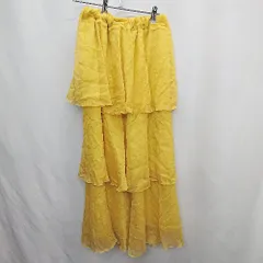 ◇ Θ CIAOPANIC TYPY チャオパニックティピー 配色 ロング丈 フレア スカート サイズ1 イエロー系 レディース E  【1505220009479】