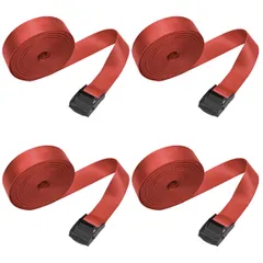 荷締 梱包 ベルト バンド 多用途 固定ベルト ラッシングベルト タイダウンベルト 地震 災害 対策 (レッド, 長さ1m) [レッド] [長さ1m]