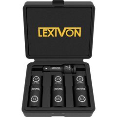 (LX-111) エクステンションバーを含む｜Cr-Mo鋼、耐衝撃グレード (3inch) 3/4インチ、13/16インチ、7/8インチ、76.2mm & 17mm、19mm、21mm （1/2インチ）、6種類のラグナットサイズ｜革新的なフリップソケットデザイ