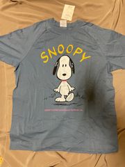 スヌーピーTシャツ くすみブルーM 大きめ
