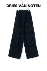 abcDRIES VAN NOTEN 23AW/FW カーゴパンツ DRIES VAN NOTEN】SS23 ワイド カーゴパンツ Black 送料関税込