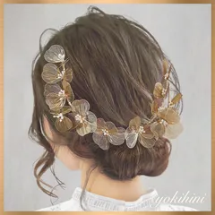 ウェディング ヘッドドレス ♡ 結婚式 ブライダル wedding bridal 前撮り フォトウェディング 髪飾り ヘアアクセサリー ヘアパーツ ヘッドパーツ 花冠 花かんむり 小枝 ティアラ ビジュー 花嫁 新婦 ゴールド  シルバー dress