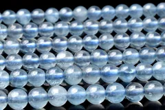 アクアマリン 4mm １連（約３８ｃｍ） パワーストーン 天然石 _RG375