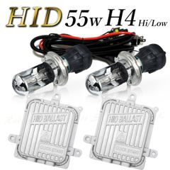 HID H4 HIDバルブ 55W Hi/Low HIDキット 12V バラスト ヘッドライト 6000k ホワイト 車検対応 安定リレー付 保証付 明るさUP 2個 LEDよりHIDの力強い明るさ