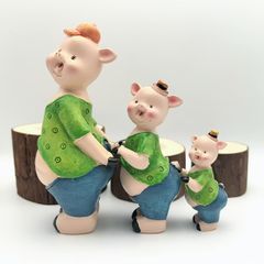 三匹の子ブタ　ディズニー＆ハーモニーキングダム　3点セット　イギリス　箱付き 三匹の子ブタ ディズニー＆ハーモニーキングダム 3点セット イギリス