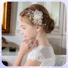 チュール フラワー ヘアピン★おしゃれ女子 女の子 キッズ クリップ式 ヘアアクセサリー