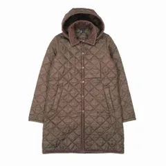 ラベンハム LAVENHAM キルティング コート ジャケット 中綿 ダイヤモンドキルト ブルゾン コート アウター 上着 38 M ブラウン ur98 