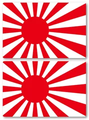 【人気商品】シール 2枚 81×54mm 日本 Sサイズ 耐候・耐水 日の丸 日章旗 旭日旗ステッカー 国旗 Trading Isaac