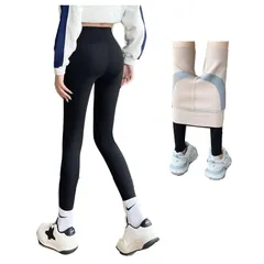 【特価商品】[優億] 裏起毛 レギンス レディース 裏起毛パンツ ストレッチ 9分丈 パンツ 裏ボア ふわりぃスリム タイツ スパッツ ボトムス ハイウエスト パンツ 冬 秋 厚手 防寒 発熱 保温