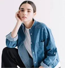 BLANC basque(ブランバスク) パールボタンデニムシャツ　BB88-105