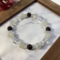 水晶 ムーンストーン ガーネット 天然石 パワーストーンブレスレット 8mm（カット水晶）レディース 女性  数珠ブレス 開運 プレゼント ギフト  [p]