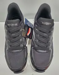 ほぼ未使用品 スケッチャーズ SKECHERS 183083 スリップインズ トレスエア ウノ ビジョンエアリー スニーカー 25.5cm BLACK(ブラック)