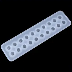 ルボナリエ シリコンモールド 球体 20mm ビーズ用 20個 UVレジン対応(ホワイト)