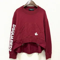 #anc ディースクエアード DSQUARED2 トレーナー・パーカー XS 赤系 切替 変形 異素材 起毛 イタリア製 小さいサイズ レディース [962861]のサムネイル