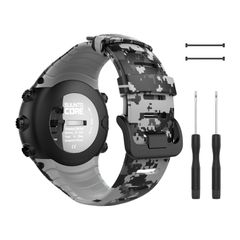 【迅速発送】ATiC Suunto Core バンド SUUNTO(スント) Coreコア専用 迷彩シリーズ ソフト TPU製 ストラップ/バンド 交換ベルト ねじ回し/バネ棒付き 腕サイズ：5.51-9.06 (140mm-230mm) デジタル迷彩