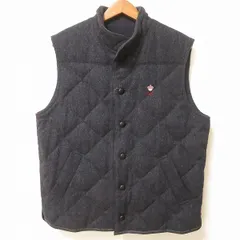 #wnc パパス Papas ダウンベスト ベスト M グレー系 ツイード 裏起毛 刺繍 王冠 ロゴ 英国製生地 メンズ [947061]のサムネイル