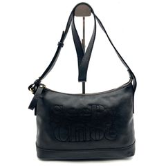 A0716-9-3 See By Chloe シーバイクロエ ショルダーバッグ バッグ レザー 革 斜め掛け ブラック H20.5㎝ W31㎝ D12㎝