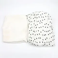 ◇ ⊂◎ Mila Owen ミラオーウェン ドット柄 ロング フレア 巻きスカート サイズ1 ホワイト ブラック レディース E  【1502180060625】