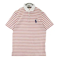 サイズ：S POLOGOLF ラルフローレン ポロゴルフ  半袖ポロシャツ ボーダー柄 ホワイト系 [240101437605] ゴルフウェア メンズ ストスト