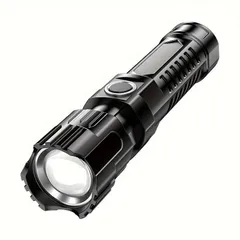 ライト 懐中電灯 LED 小型 強力 ズーム機能 フラッシュライト 充電式 ハンディライト 4モード調光 懐中ライト 停電対策 防災グッズ 地震 避難対策 緊急用 アウトドア 軽量 キャンプ 登山 探検 夜釣り 夜間訓練 作業灯 非常用照明 2個入り