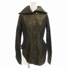 アレキサンダーマックイーン ALEXANDER MCQUEEN アーカイブ 90s ヴィンテージ デザインシャツ ブラウス 長袖 40 オリーブ /FF IBO76のサムネイル