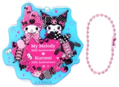 【中古】キーホルダー マイメロディ＆クロミ(ハート下) アクリルチャーム 「Happyくじ My Melody ＆ Kuromi 50th＆20th Anniversaries」 F賞