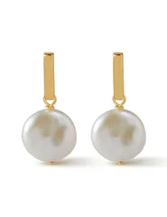 【特価商品】【FANGYOU】ピアス バロックパール 淡水バロック ジュエリー 天然真珠 揺れるピアス 円形 S925銀針 金属アレルギー対応 淡水真珠 耳飾り キラキラ レディース 人気