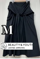 BEAUTY & YOUTH ビューティーアンドユース  リボン フレンチスカート  ブラック  黒　M